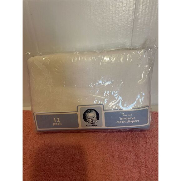 Gerber Other - Gerber flat fold birdseye cloth diapers 12 pack,‎ Never Used Packaging Crinkled